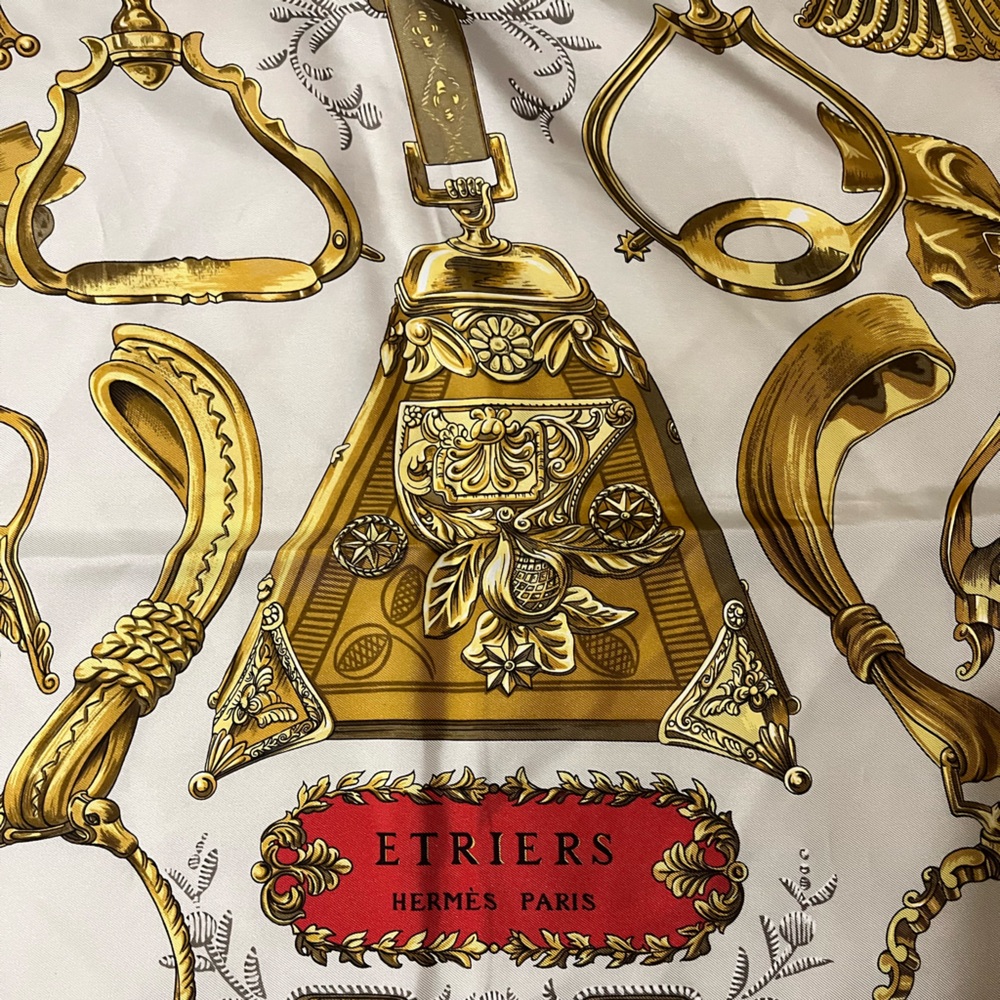 Hermes Etriers Silk Scarf Paris vintage